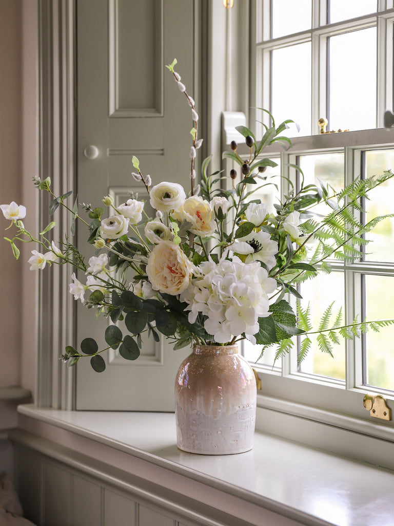 Athena | Faux Rose, Ranunculus & Olive Bouquet