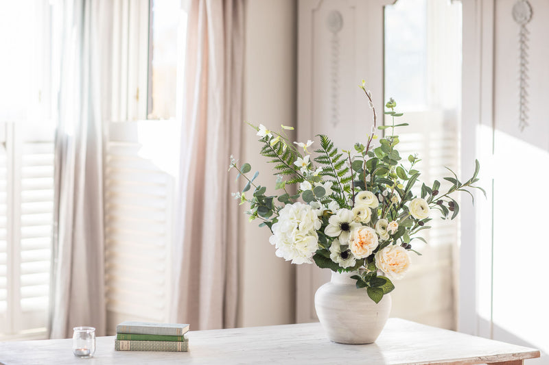 Athena | Faux Rose, Ranunculus & Olive Bouquet