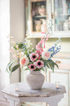 Country Walk | Faux Foxglove, Rose & Wildflower Arrangement
