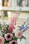 Country Walk | Faux Foxglove, Rose & Wildflower Arrangement