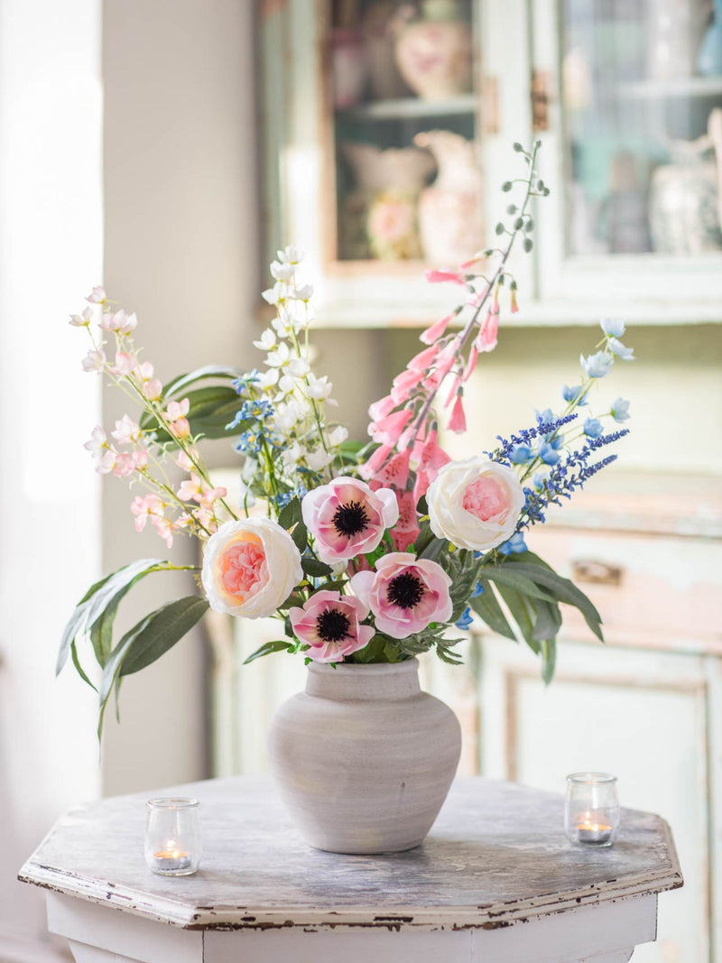 Country Walk | Faux Foxglove, Rose & Wildflower Arrangement