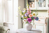 Ora Stone Vase with Faux Penelope Bouquet