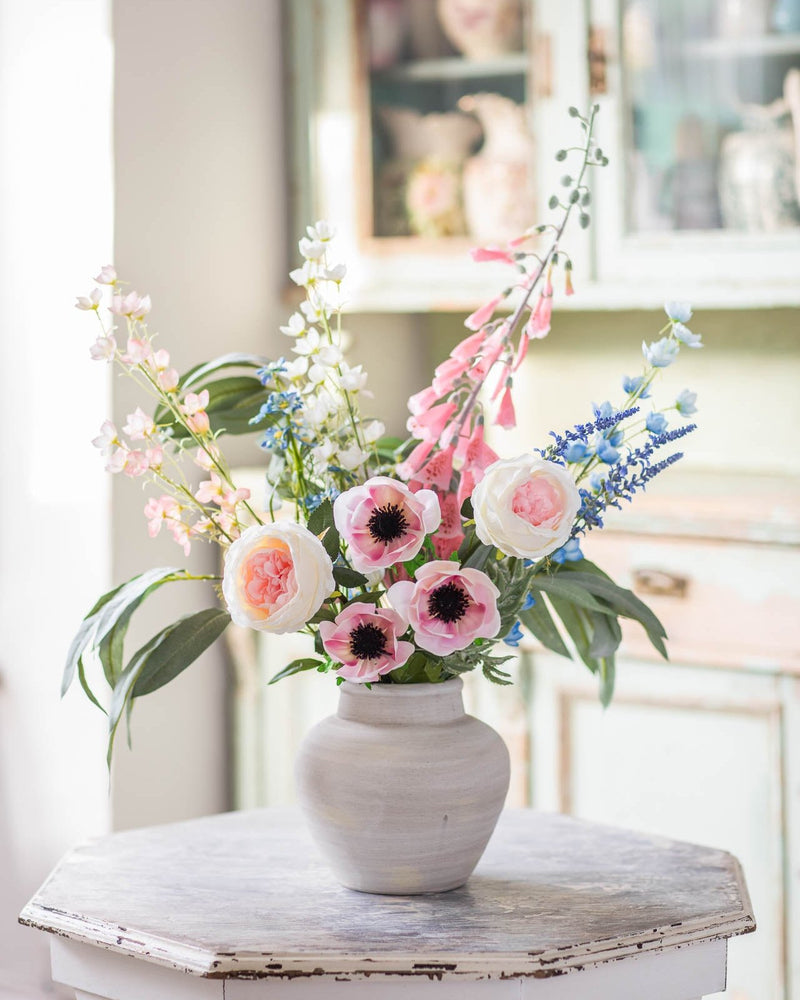 Country Walk | Faux Foxglove, Rose & Wildflower Arrangement