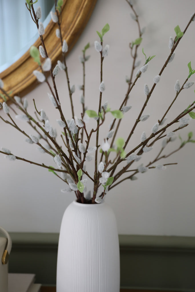 Faux Pussy Willow Floral Arrangement – Little Buds