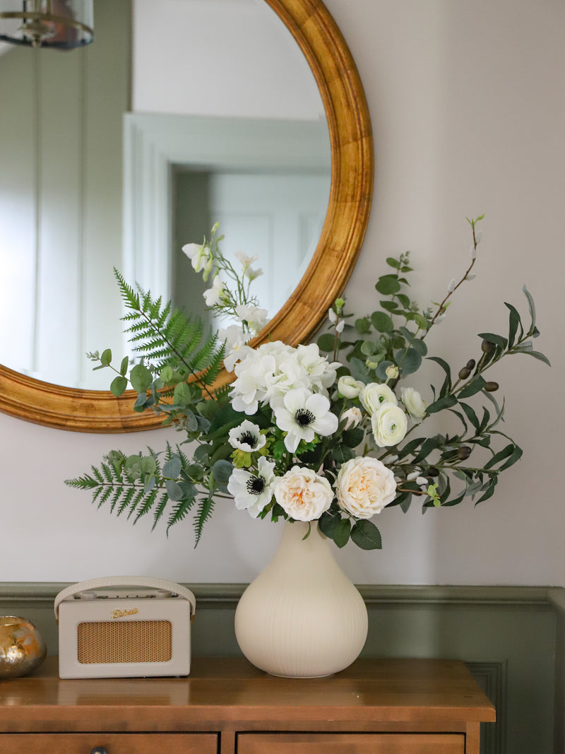 Athena | Faux Rose, Ranunculus & Olive Bouquet