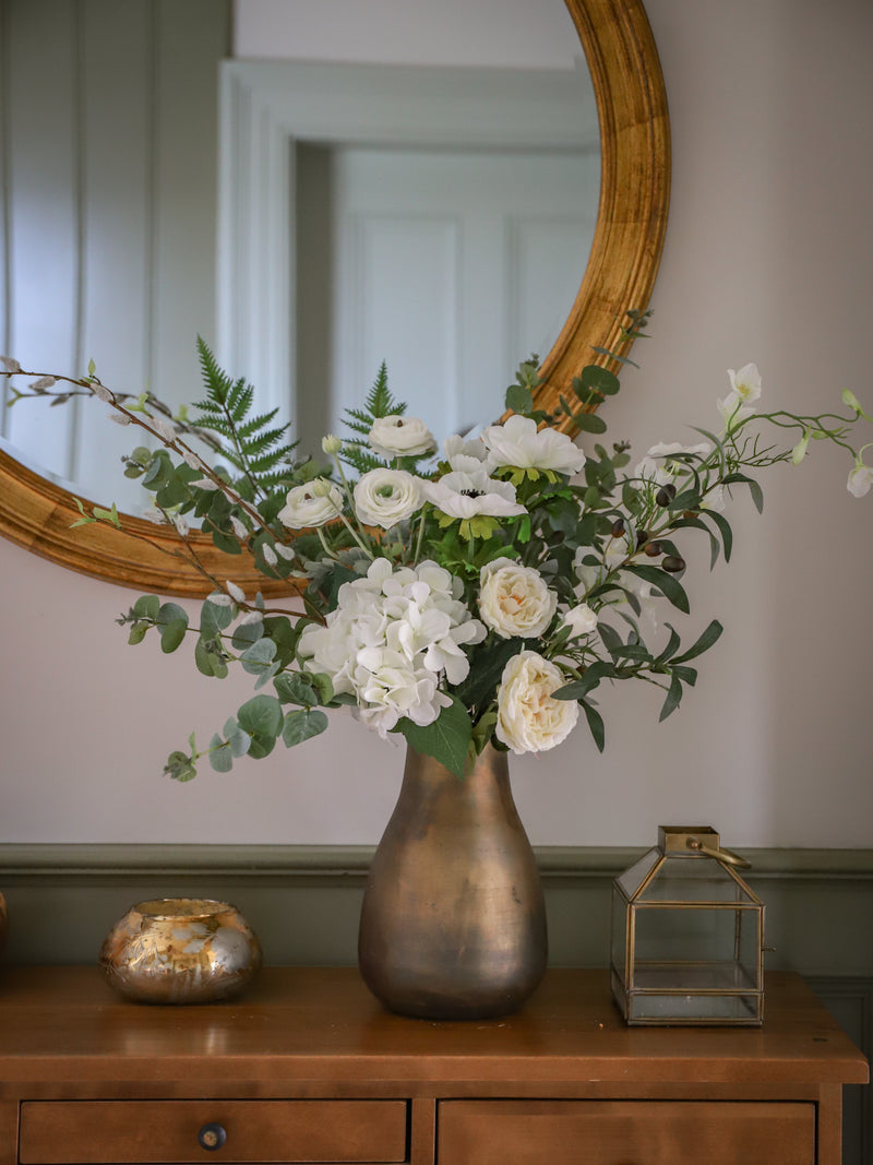 Athena  Faux Rose & Olive Bouquet – Little Buds